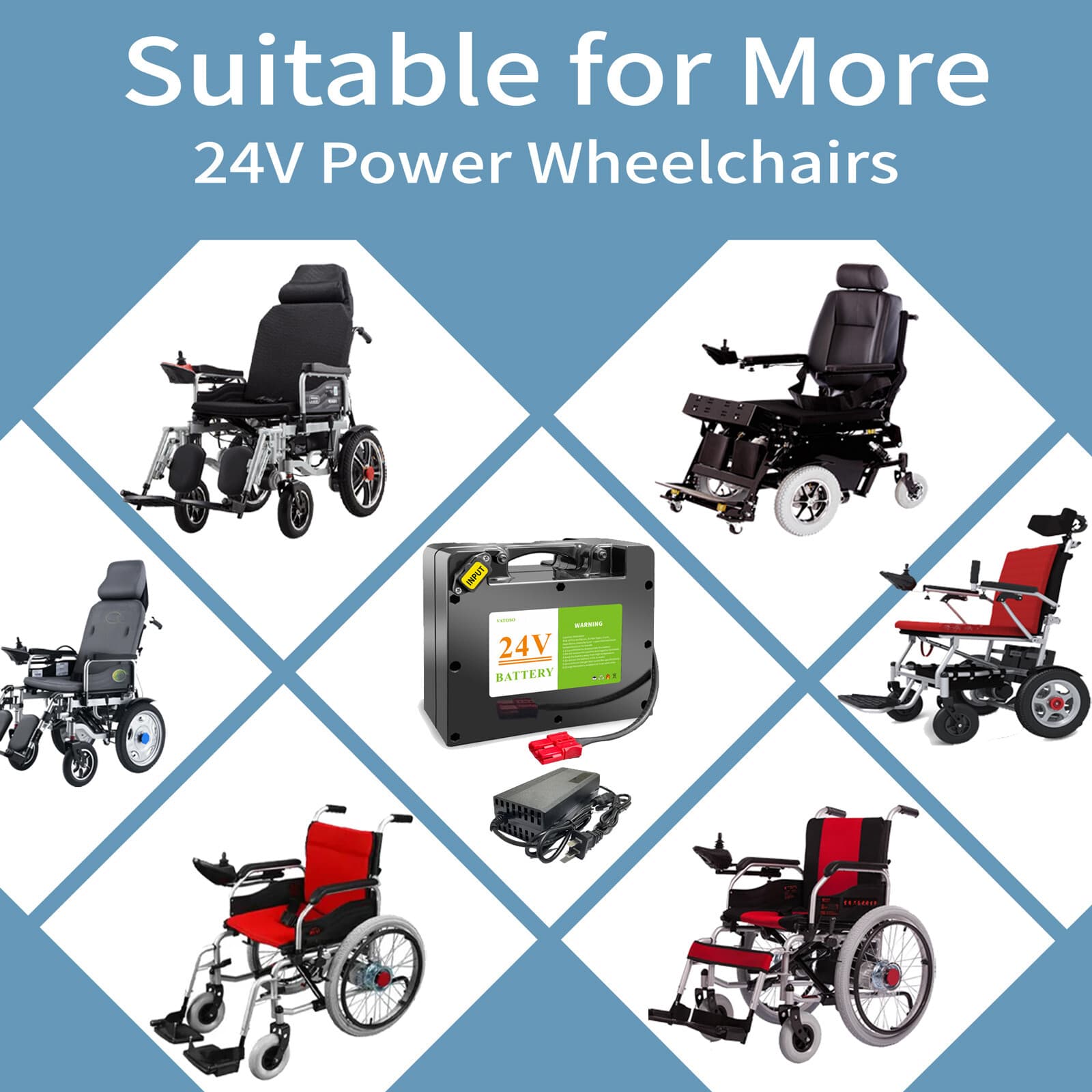 24V12Ah Lithium power Battery for Electric Wheelchair 6
