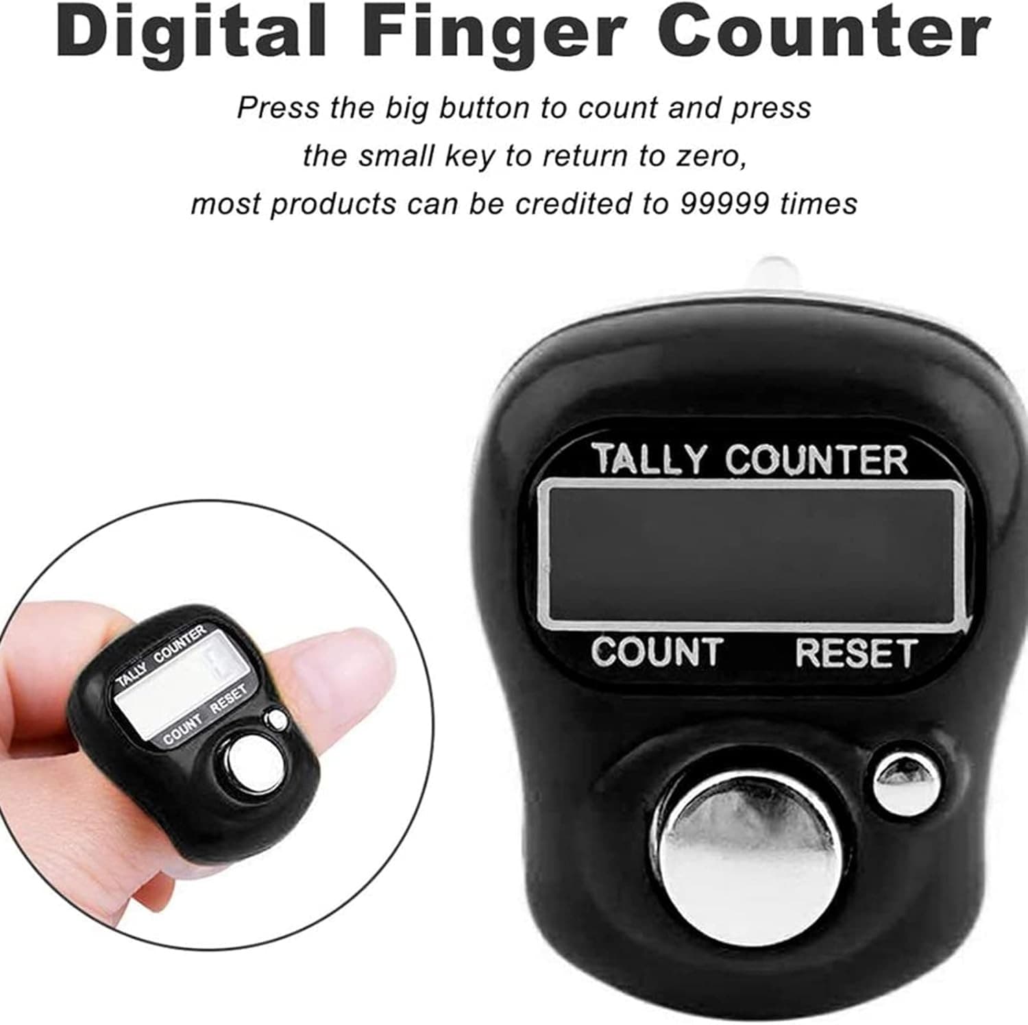 Electronic Finger Counter,5 Digit LCD Digital Display A-4pack  4