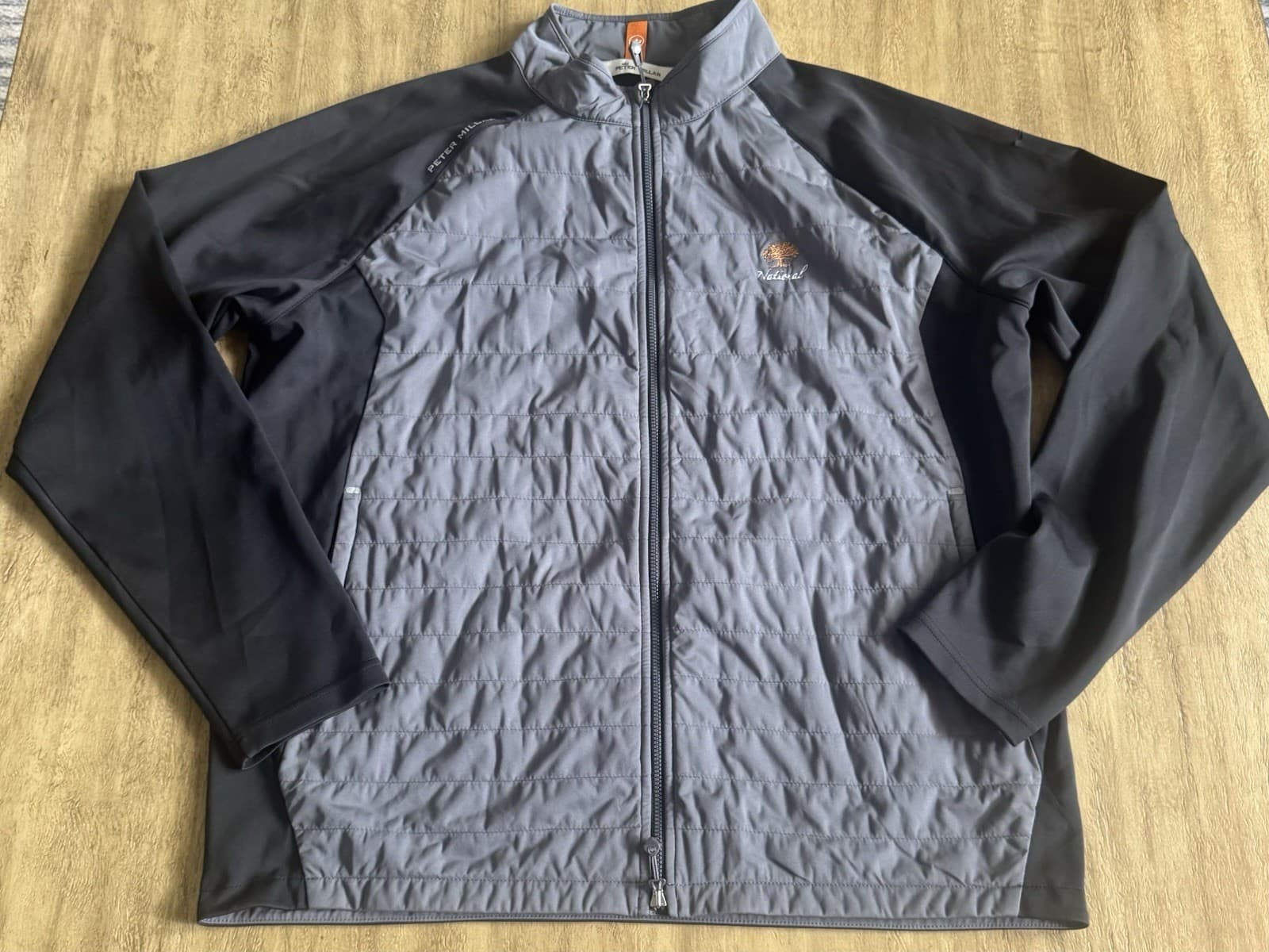 Peter Millar Hyperlight Merge Hybrid Golf Jacket Men's XL Full Zip Gray National