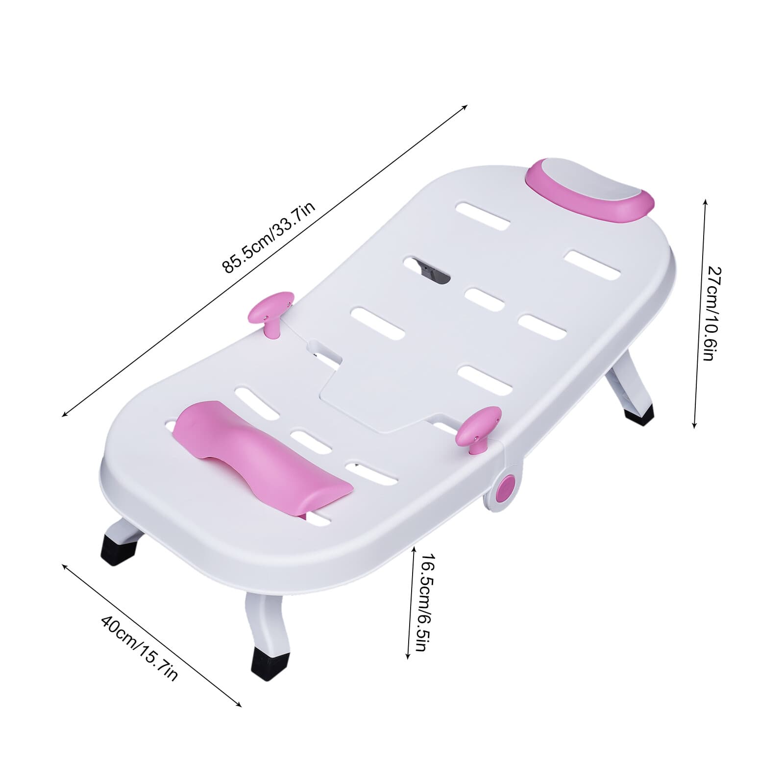 Foldable Toddler Shampoo Chair Adjustable Kids Hair Washing Chair with Headrest 4