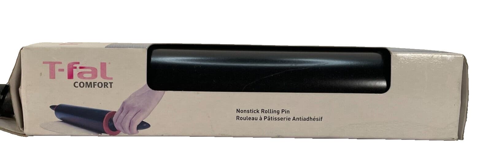 T-Fal Comfort 12" Rolling Pin Non-Stick Surface Weighted Barrel Soft Grip Handle 5