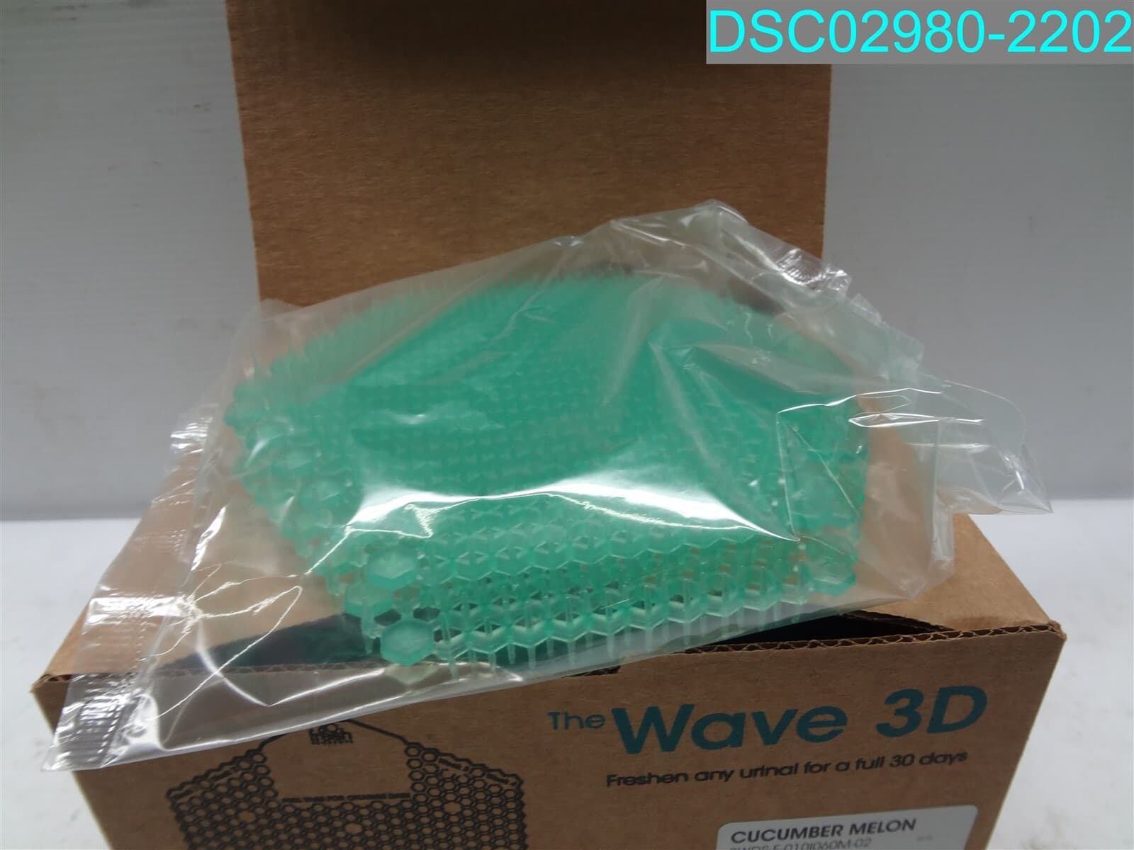 QTY=90: FRESH PRODUCTS Wave 3D Urinal Deodorizer Screen Green Cucumber Melon 2