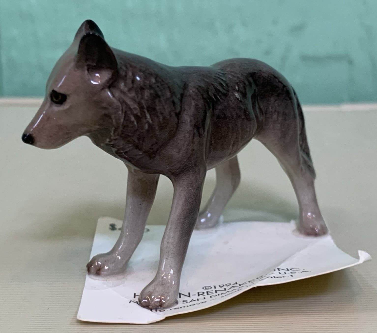 VINTAGE Miniature Hagen Renaker Gray Mama Wolf READ 2