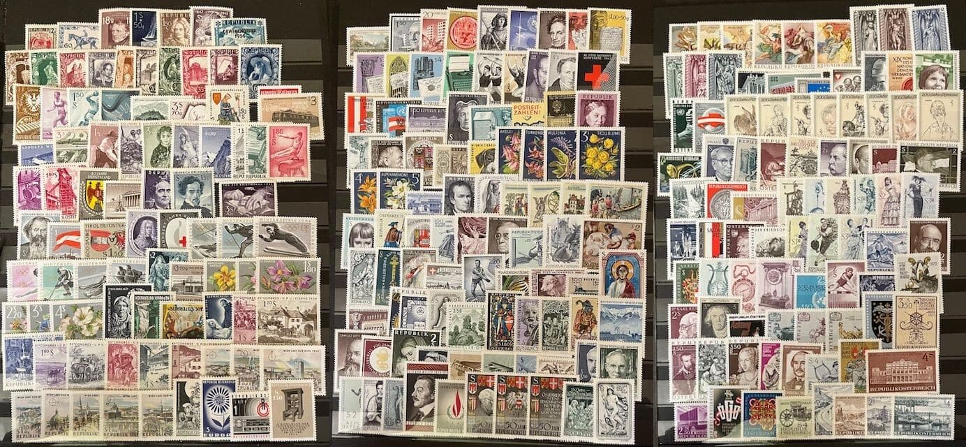 AUSTRIA - 600 Commemorative STAMPS - ALL DIFFERENT - Very Nice Collection - MNH 2
