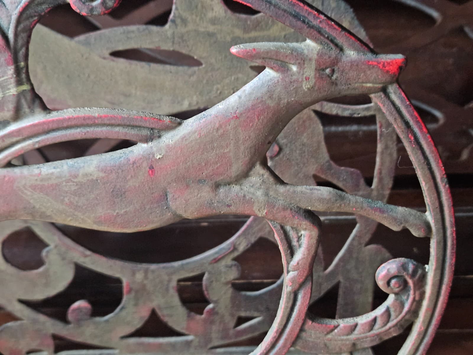 Stunning Art Deco Greyhound Cast Iron Magazine Rack 1920s 3