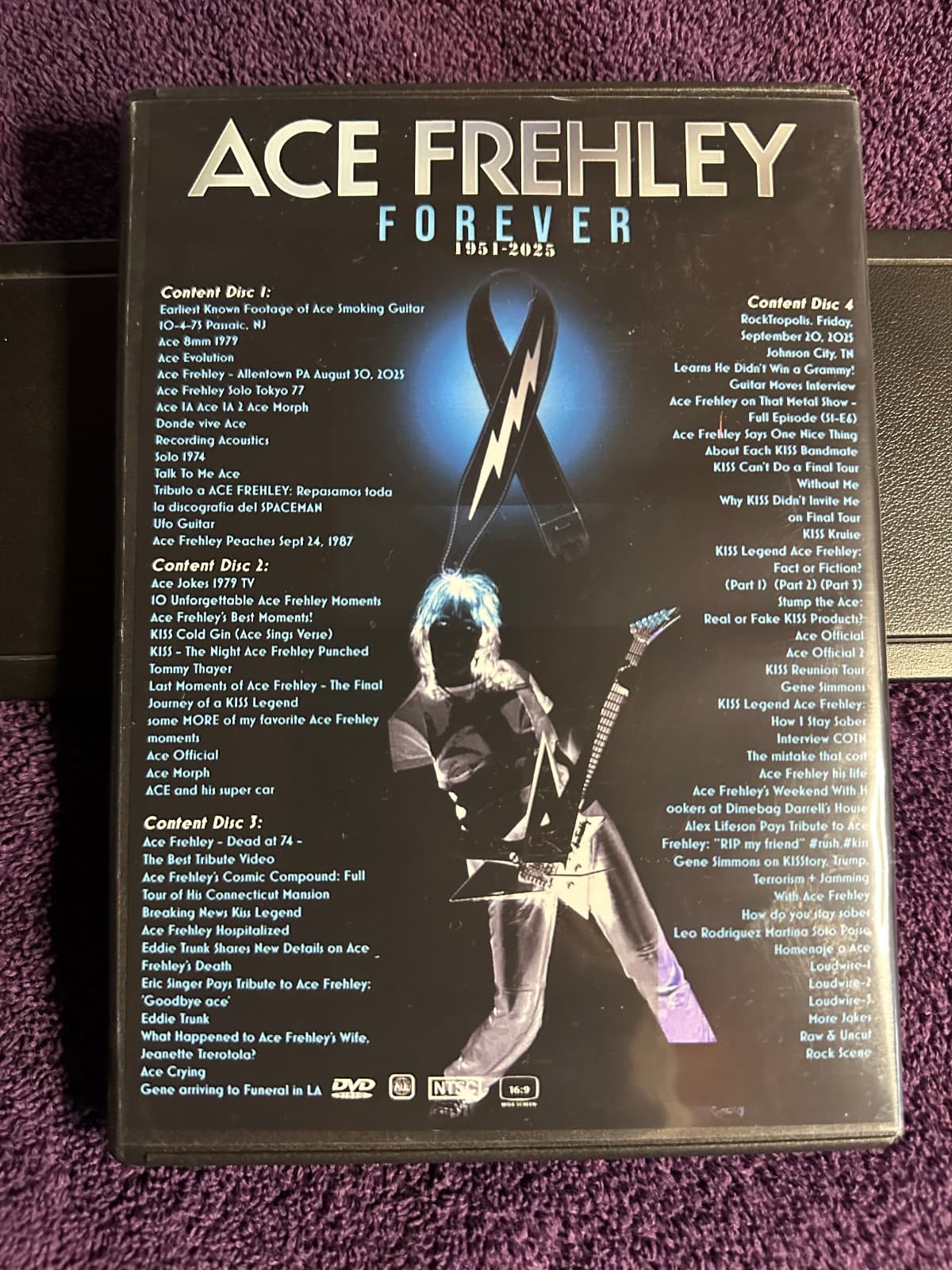 Ace Frehley - Forever 1951-2025 DVD Box Set KISS Gene Simmons Paul Stanley 2
