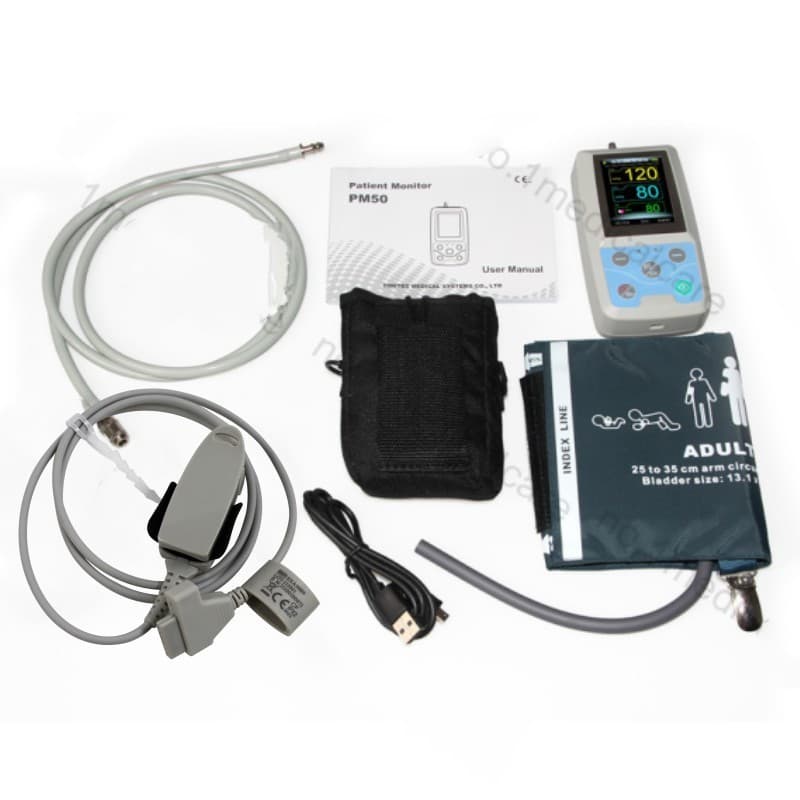 FDA Patient Monitor Spo2 Blood Oxygen Pulse Heart Rate NIBP Holter, Ambulatory 6