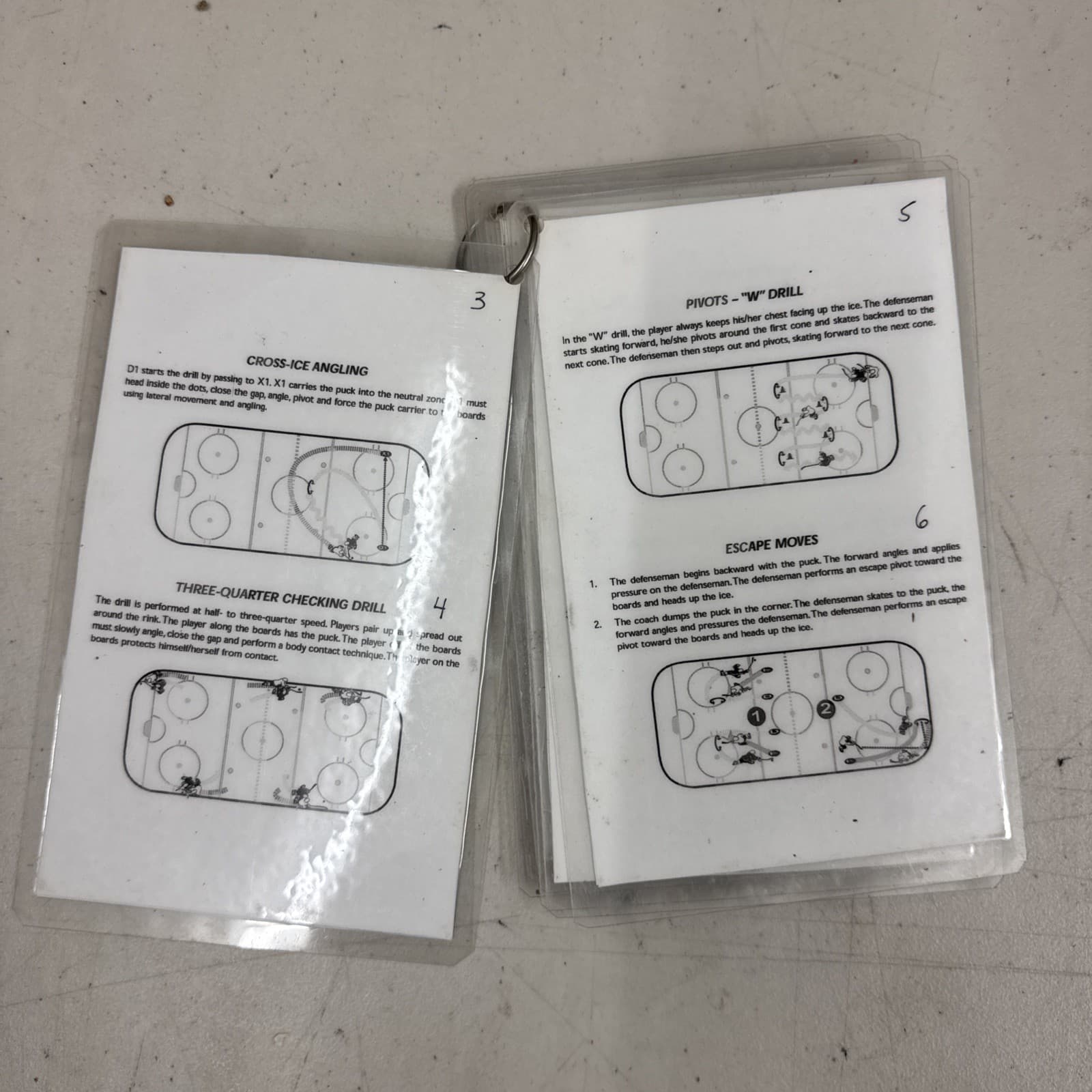 35 LAMINATED ice HOCKEY DRILL CARDS 4