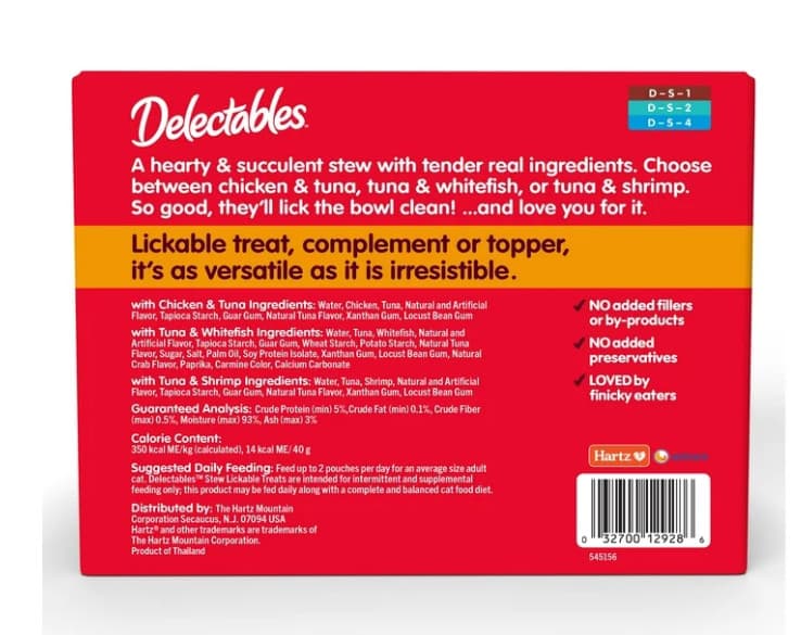 (2 pack) Hartz Delectables Stew Lickable Wet Cat Treats Variety Pack, 30 Count 5
