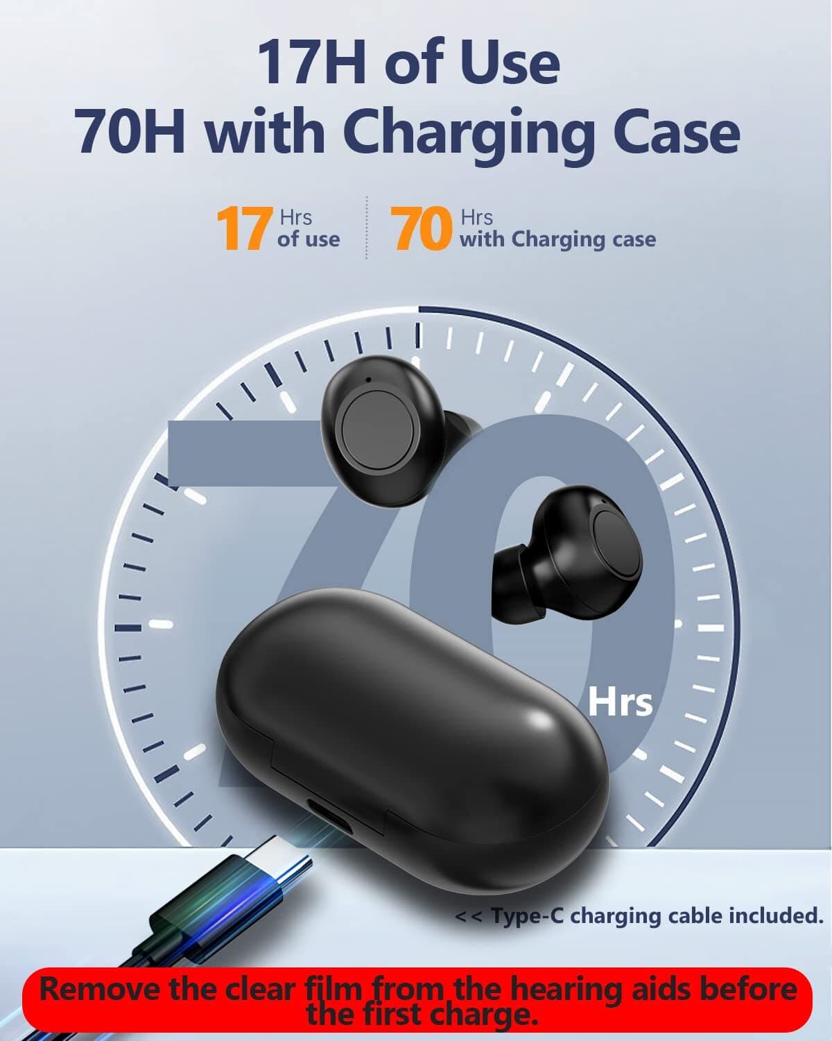 Digital Hearing Aids Noise Cancelling 16 Channel Severe Loss Sound Amplifier ITE 5