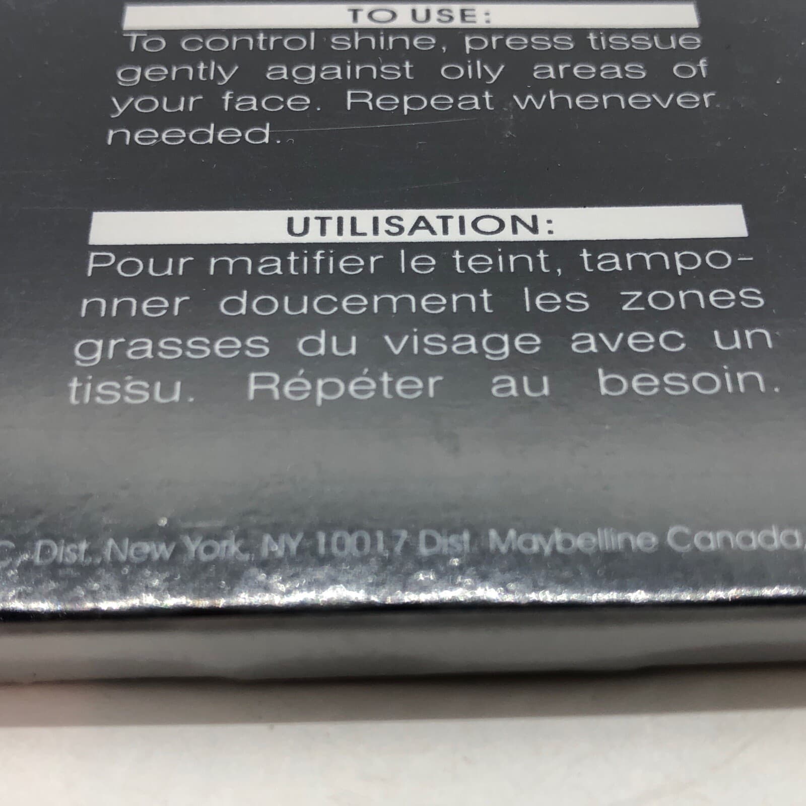 MAYBELLINE Oil Blotting Tissues Papers 50 Sheets In Pack Mattifying Sealed 6