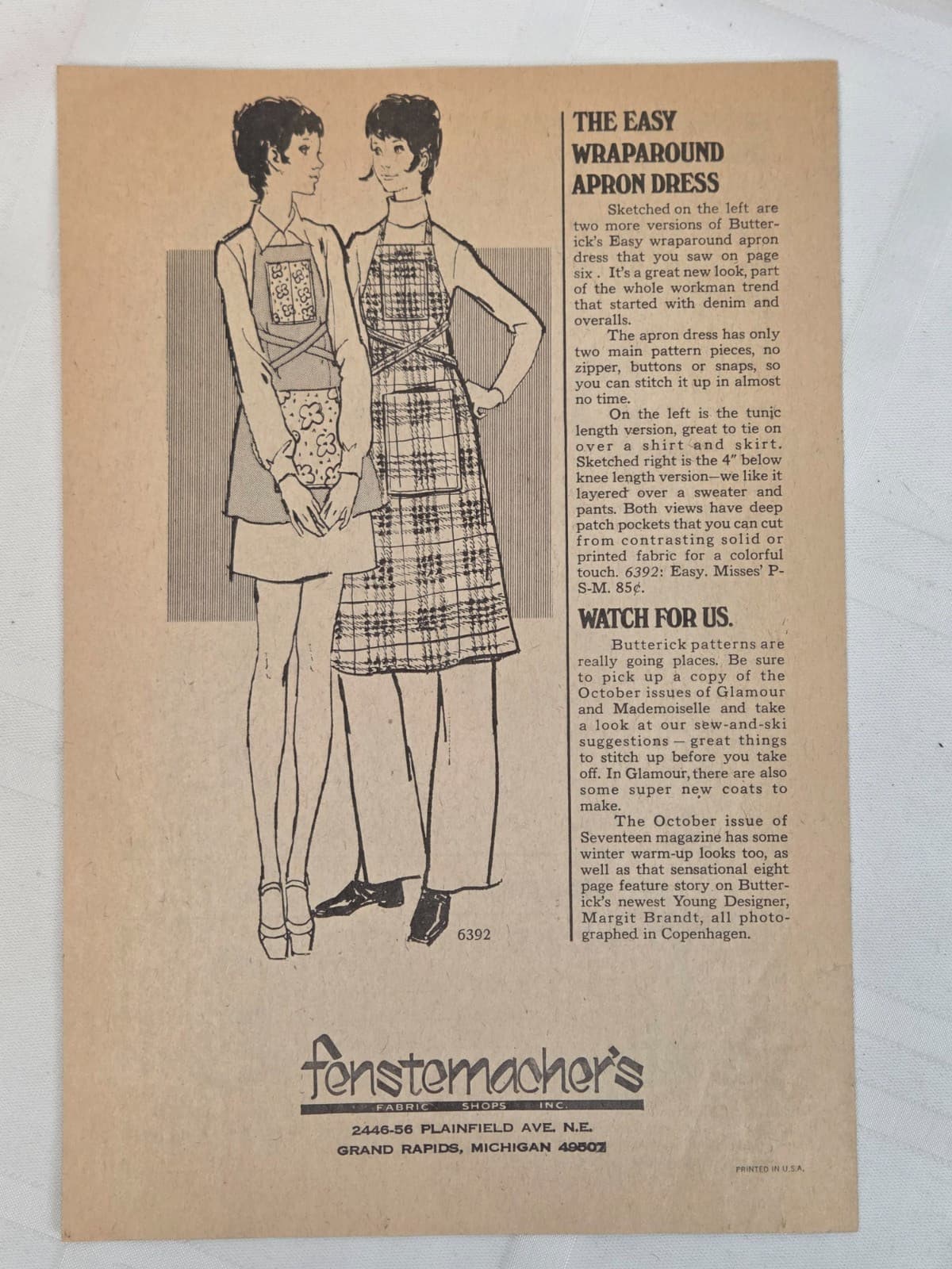 Butterick Fashion News Vintage January 1971 Pamphlet Advertisement Vol 1 No. 7 5