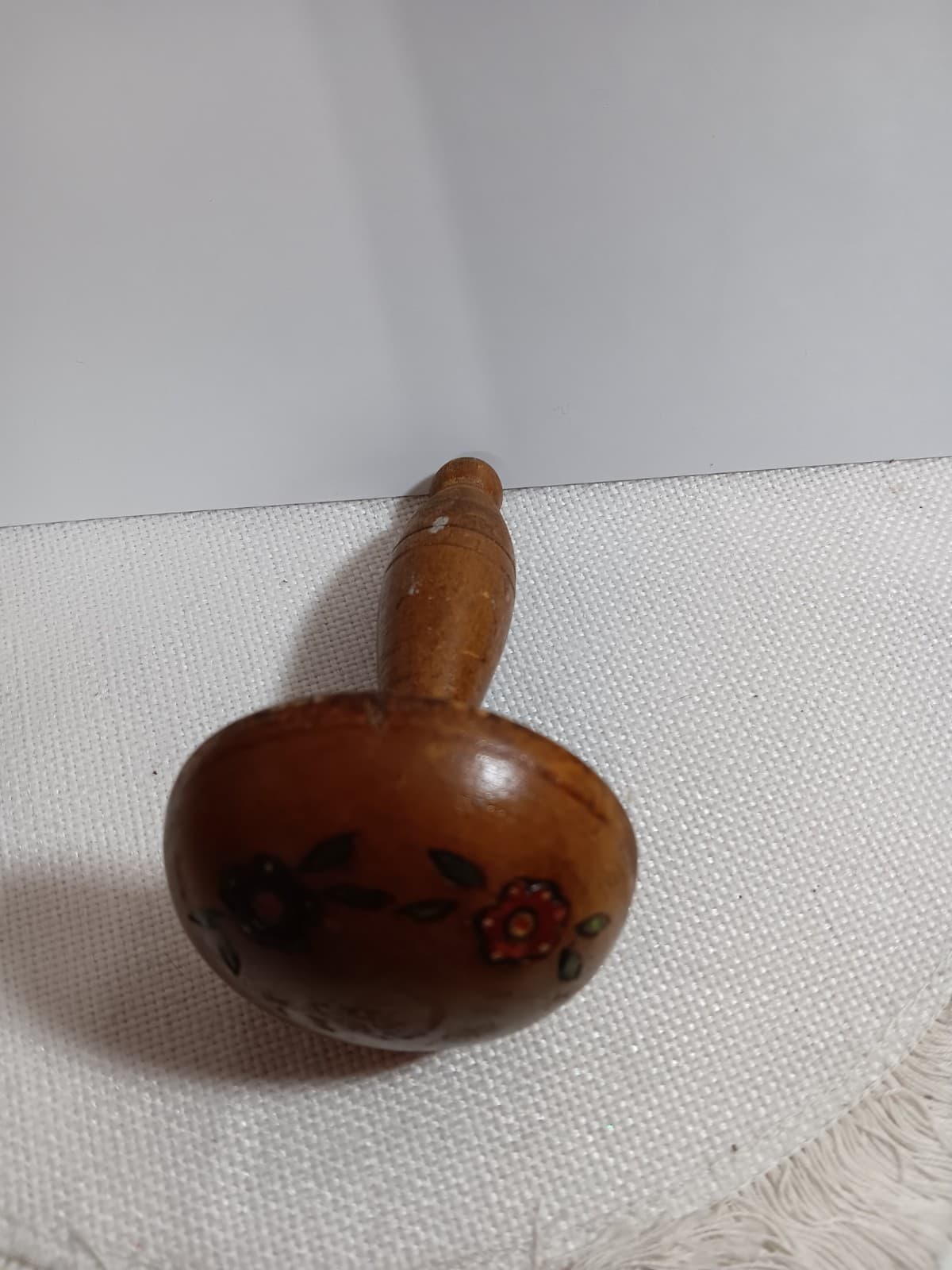 VINTAGE WOODEN FLORAL TREEN DARNING MUSHROOM SOCK MATERIAL REPAIR TOOL SEWING!!! 5