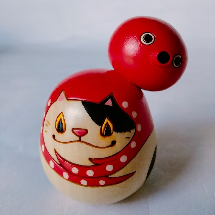 Usaburo Kokeshi Cat Octopus New Year Set Wooden Made in Japan Traditional Craft 3