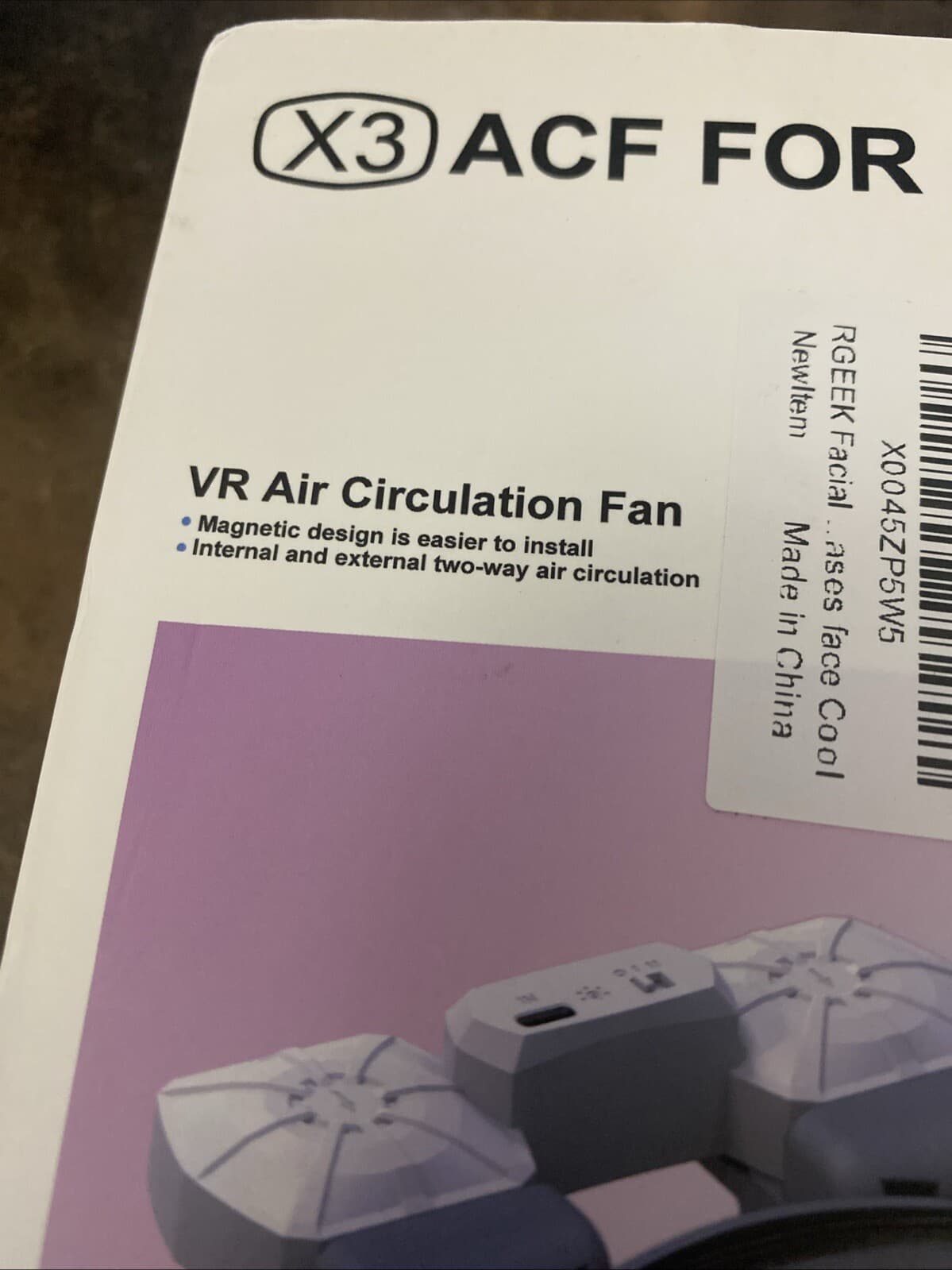 RGEEK VR AIR Circulation Fan - FOR The Meta Quest 3 3