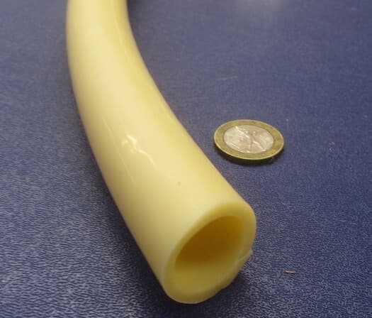 Latex Rubber Tubing Shore A35 Amber 1.0" OD x 3/4" ID x 1/8" Wall x 2 Ft Length 5