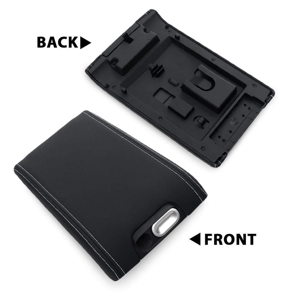 Black Center Console Armrest Lid Cover Covers Compatible with 2009-2014 Ford 5