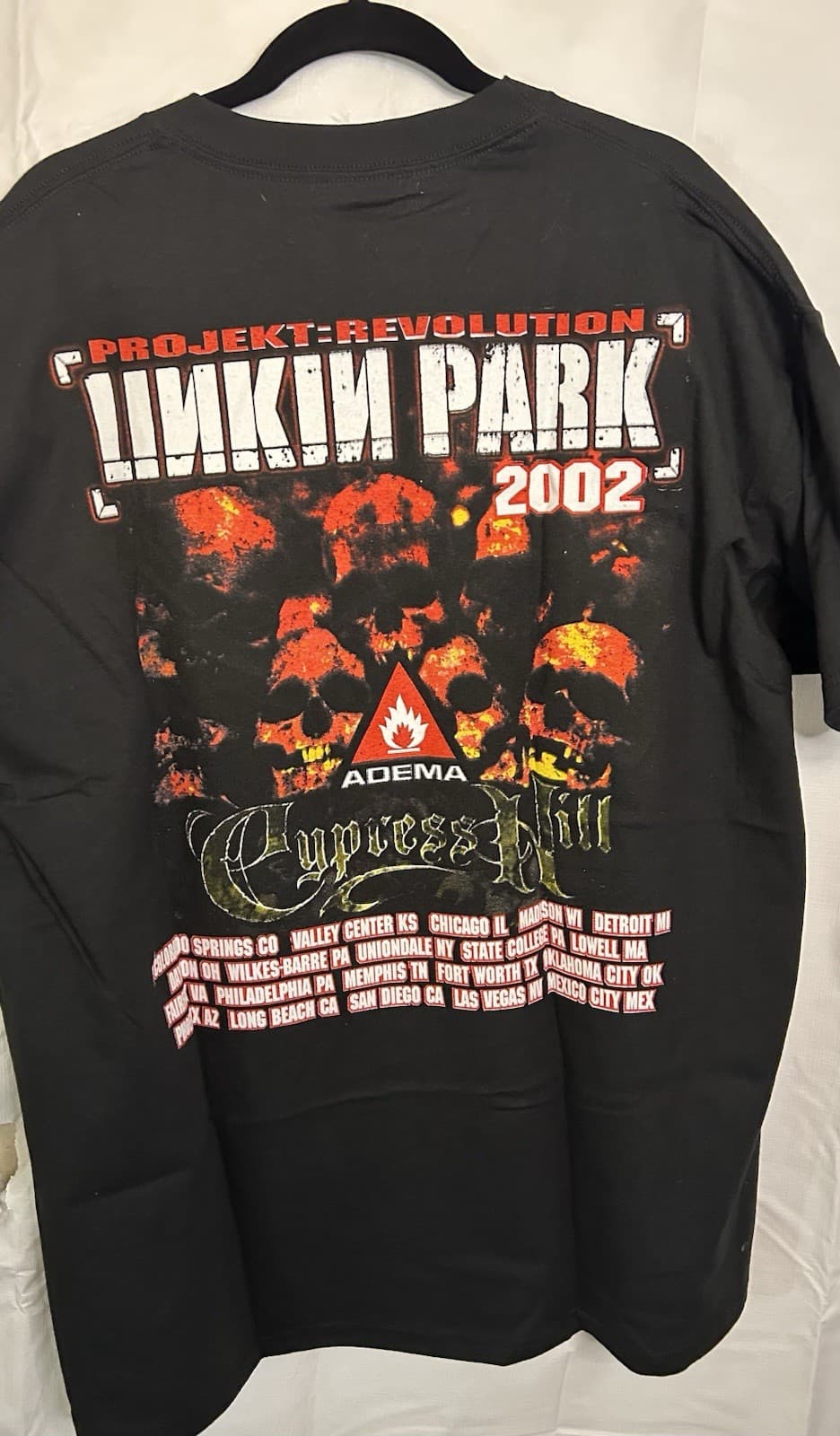 Linkin Park Vintage Concert Shirt Cypress Hill 2002 Sz XL New Without Tags Rare 3