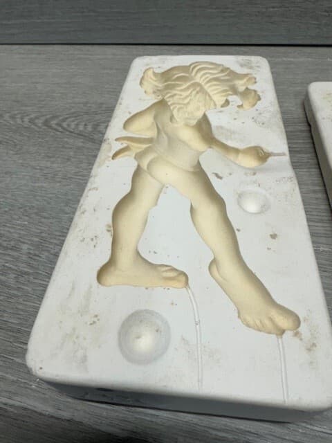 Vintage 1962 Duncan Ceramic Slip Mold 987 Native Girl Plaque 2