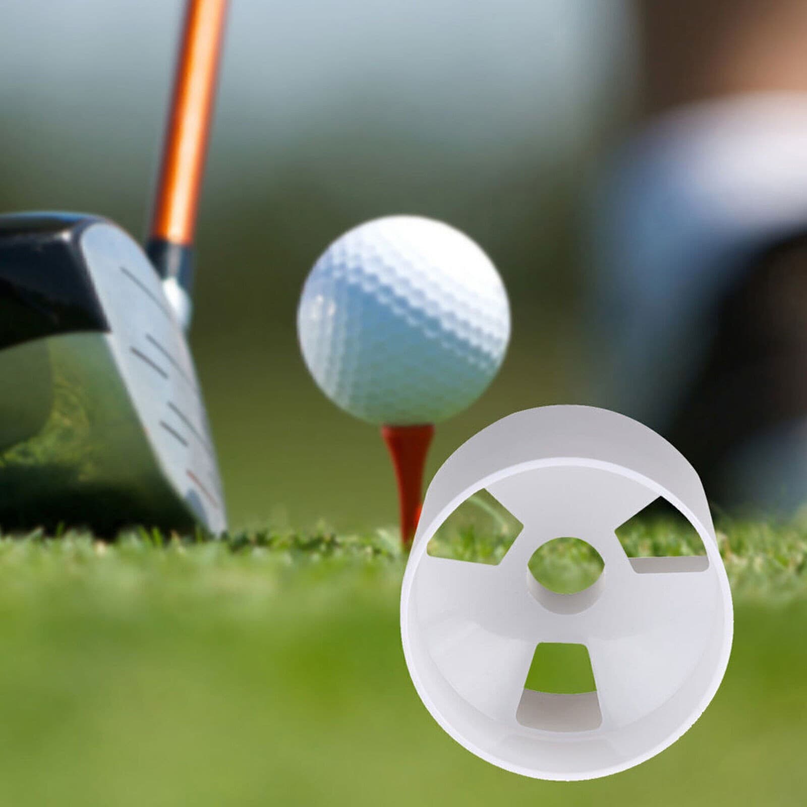 1 x Backyard Practice Golf Hole Pole Cup Flag Stick Putting Green Flagstick 3.9"