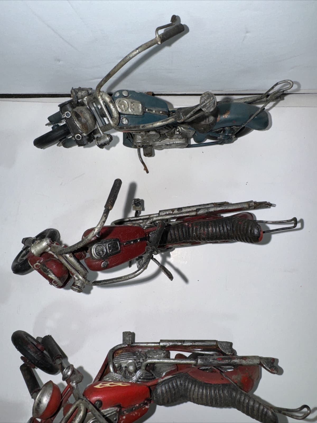 Lot of 14 Vintage Miniature Metal Motorcycle Model Figure Chopper 6