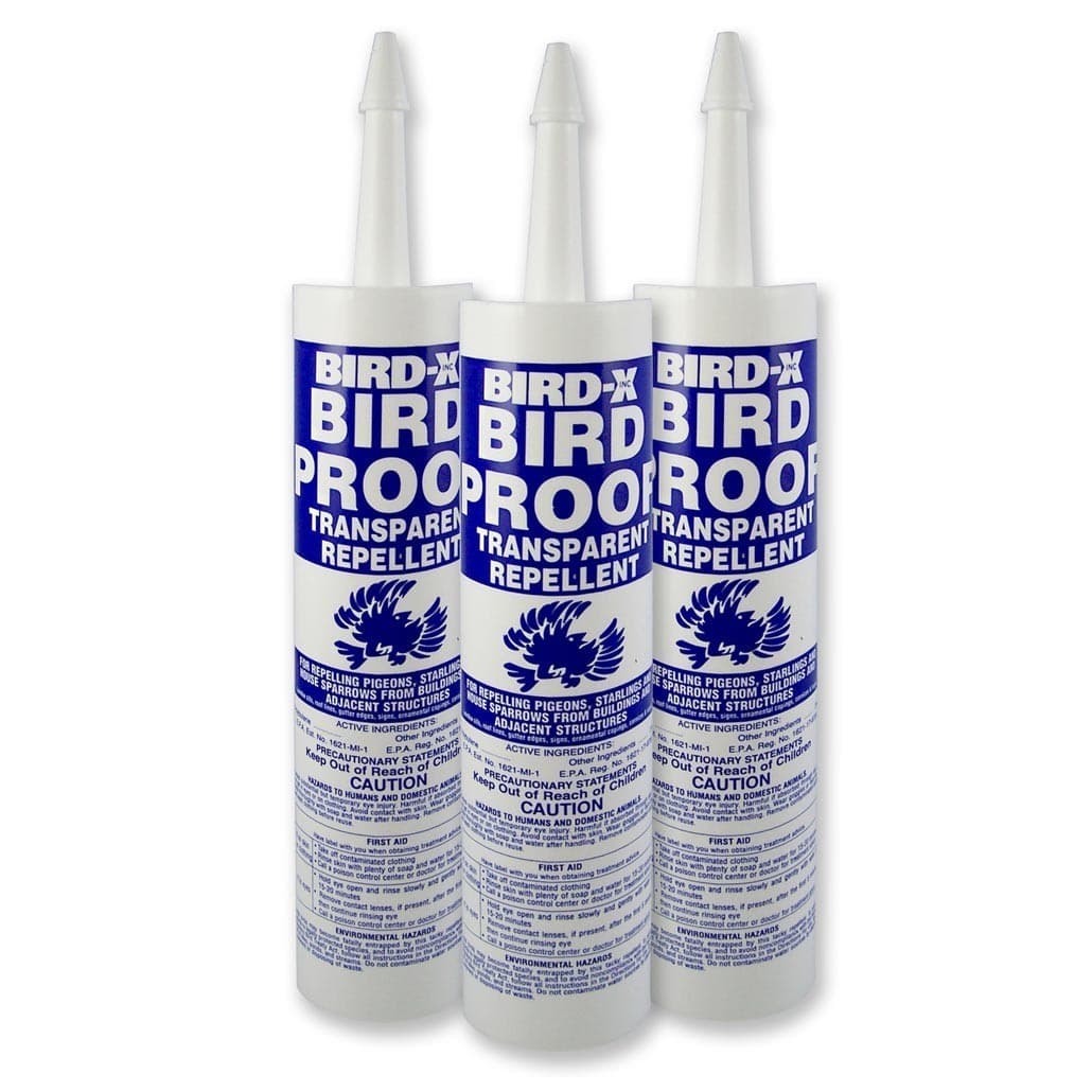 Bird-X Pigeon Gel Repellent Deterrent (3-Pack) Prevent Landing Non-Toxic Formula