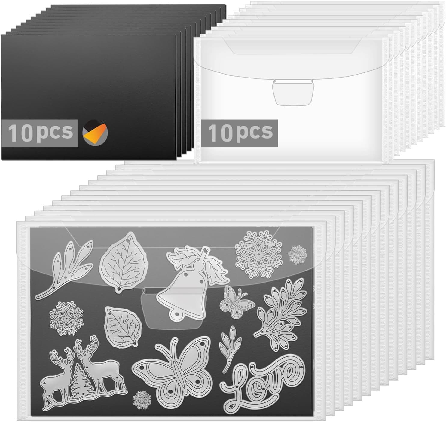 20Pcs Magnetic Sheets for Dies Storage, with Rubber Magnet Sheet, Die Cut Storag