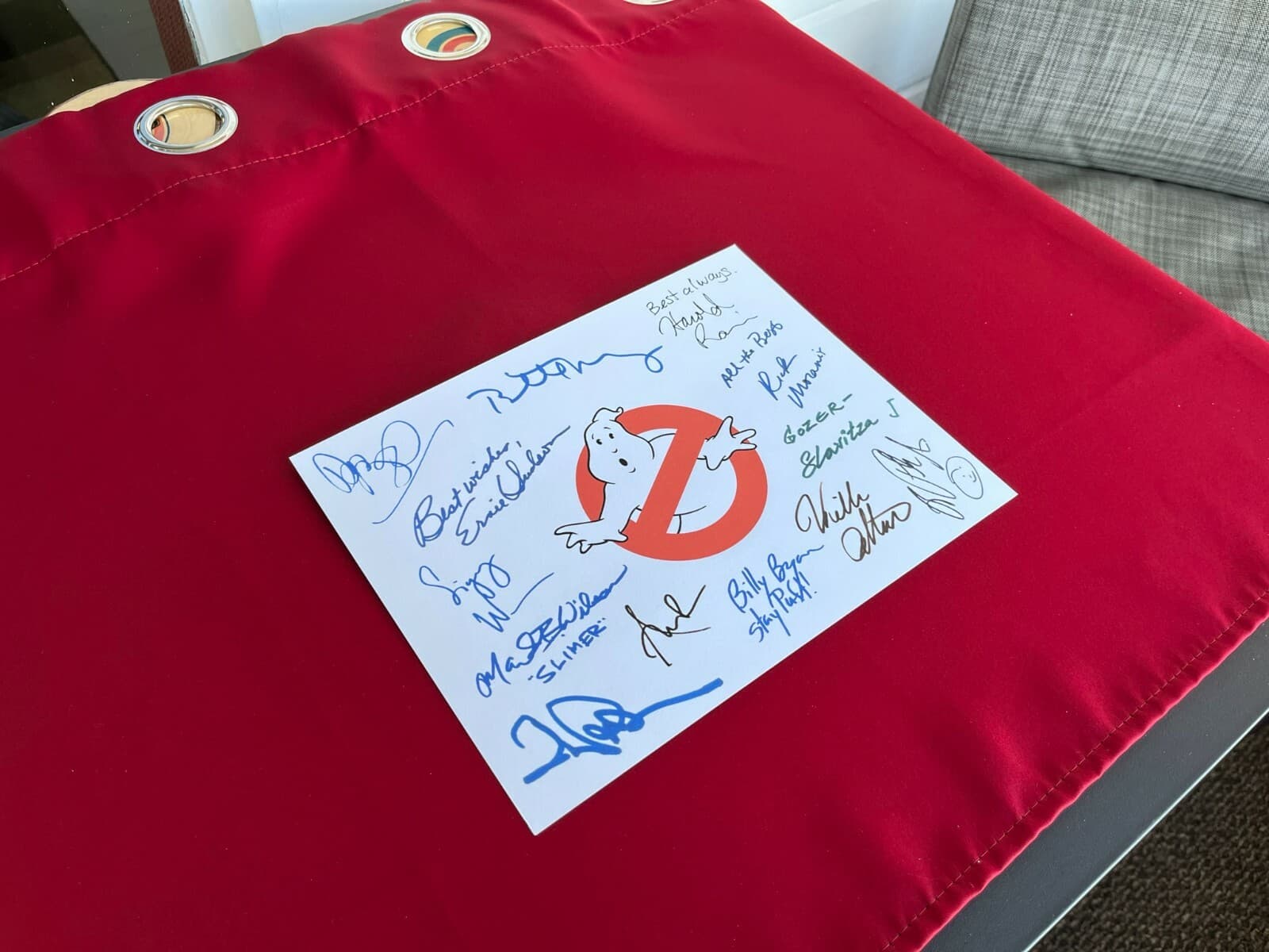 Ghostbusters Logo Title Card Cast-Signed- 8.5x11- Autograph Reprints 2