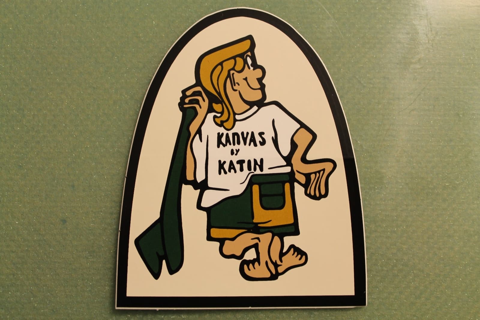 KANVAS By KATIN Classic Surfer Surfboard Trunks Vintage Surfing Decal STICKER 2