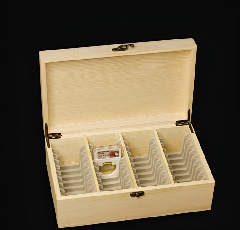 Wooden Coin Slab Case for 40 PCGS NGC ANACS Slabs – Secure Display Box 2
