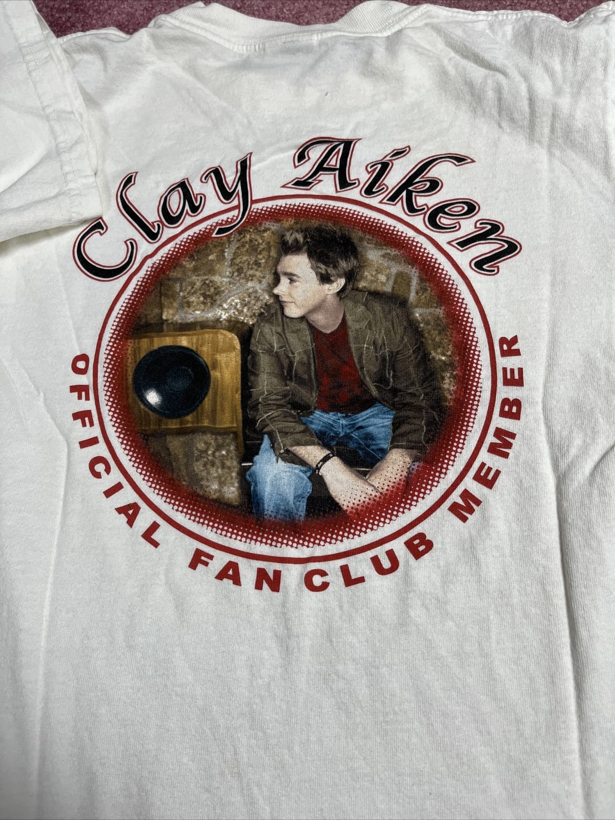 Official Clay Aiken Fanclub T shirt, keychain, mouse pad and badge 2009-10 3