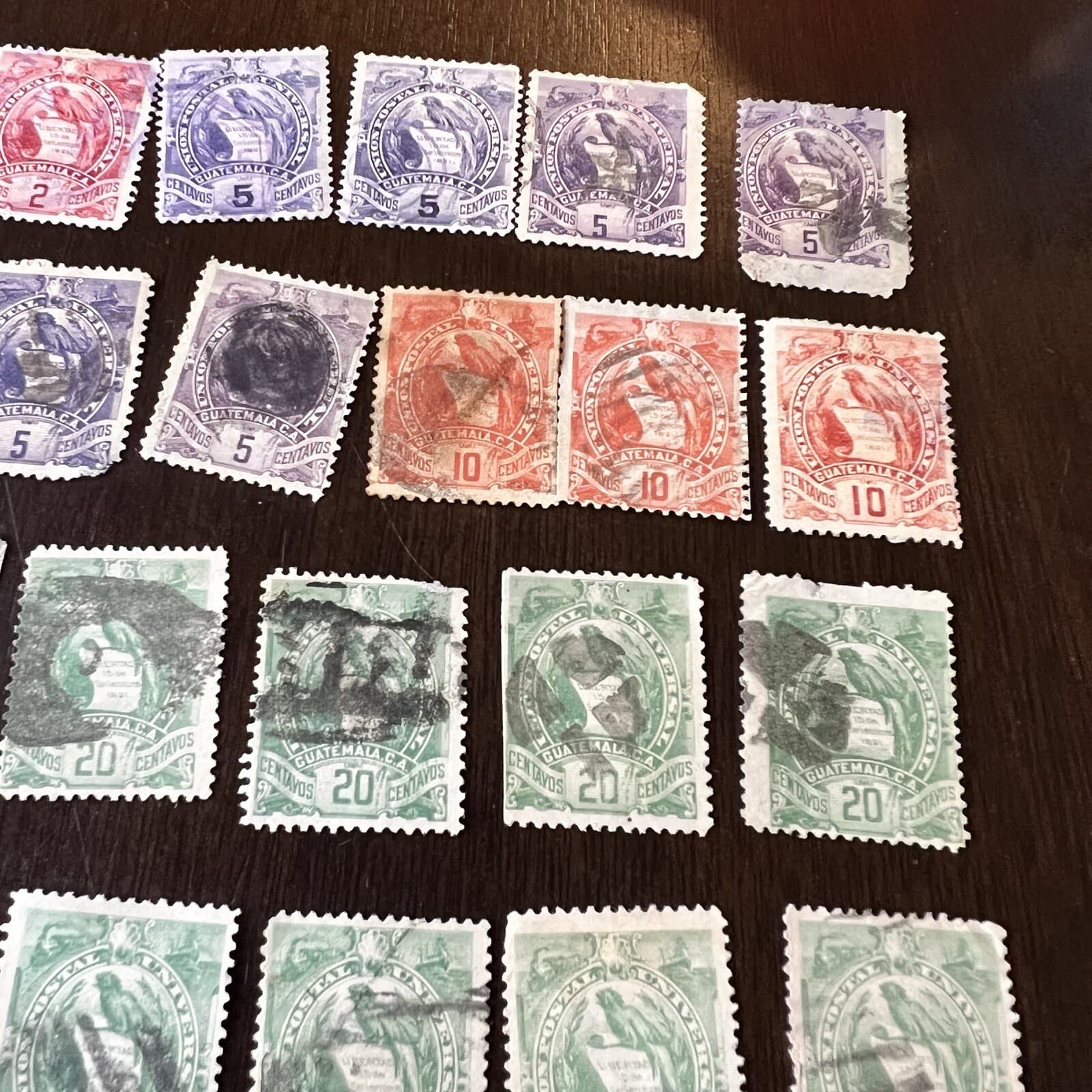 1886-1893 GUATEMALA BIRDS INVESTOR LOT OF 35 STAMPS 3