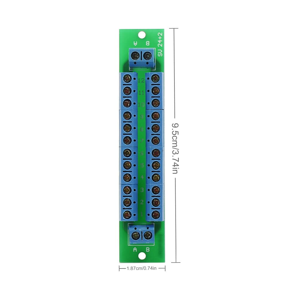 2 Units Power Distribution Board 2 Inputs 13 pairs Outputs for DC AC Voltage 2