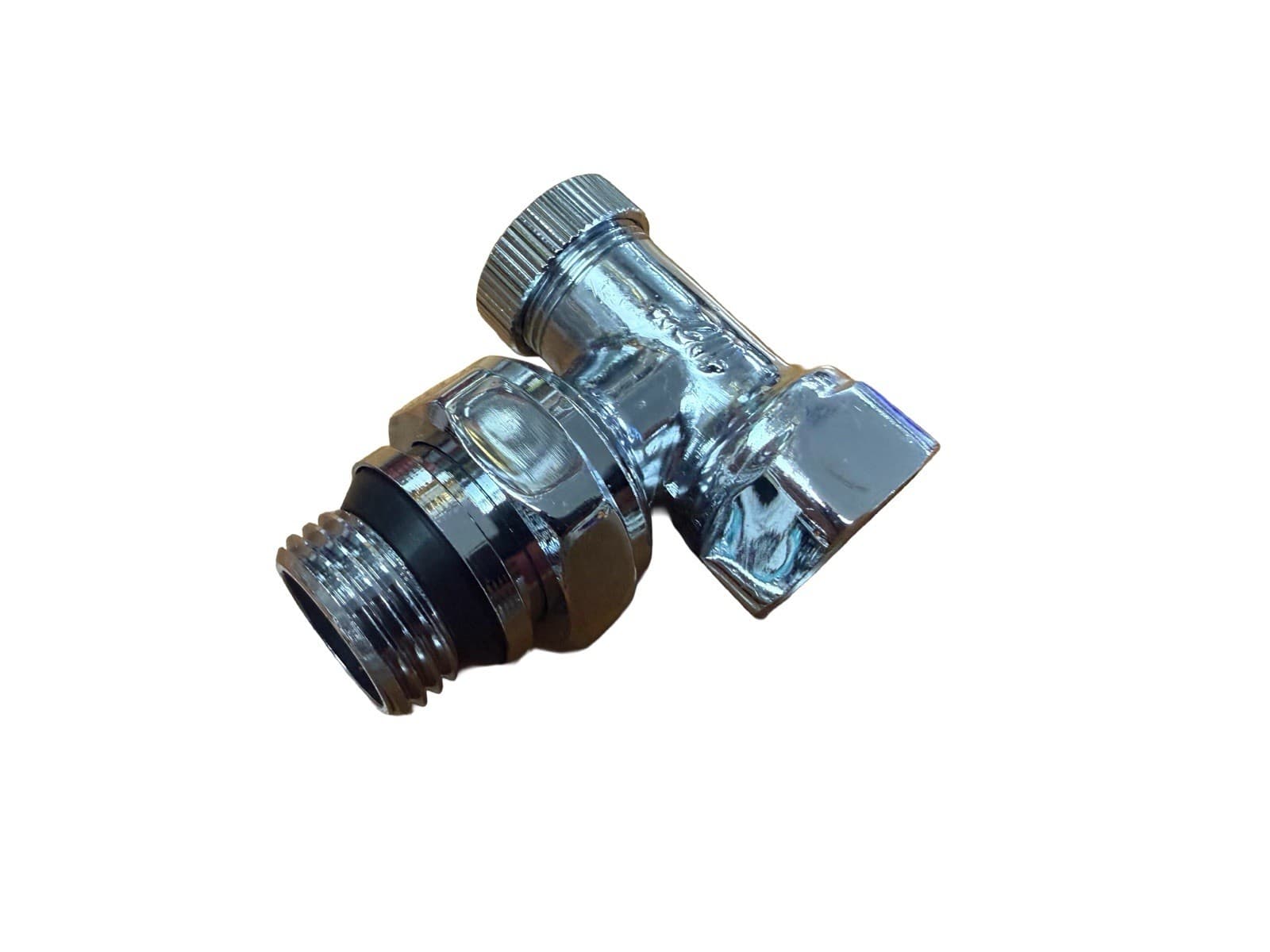 1/2" Angle Thermostatic Radiator Valve Set Chrome Plated 2