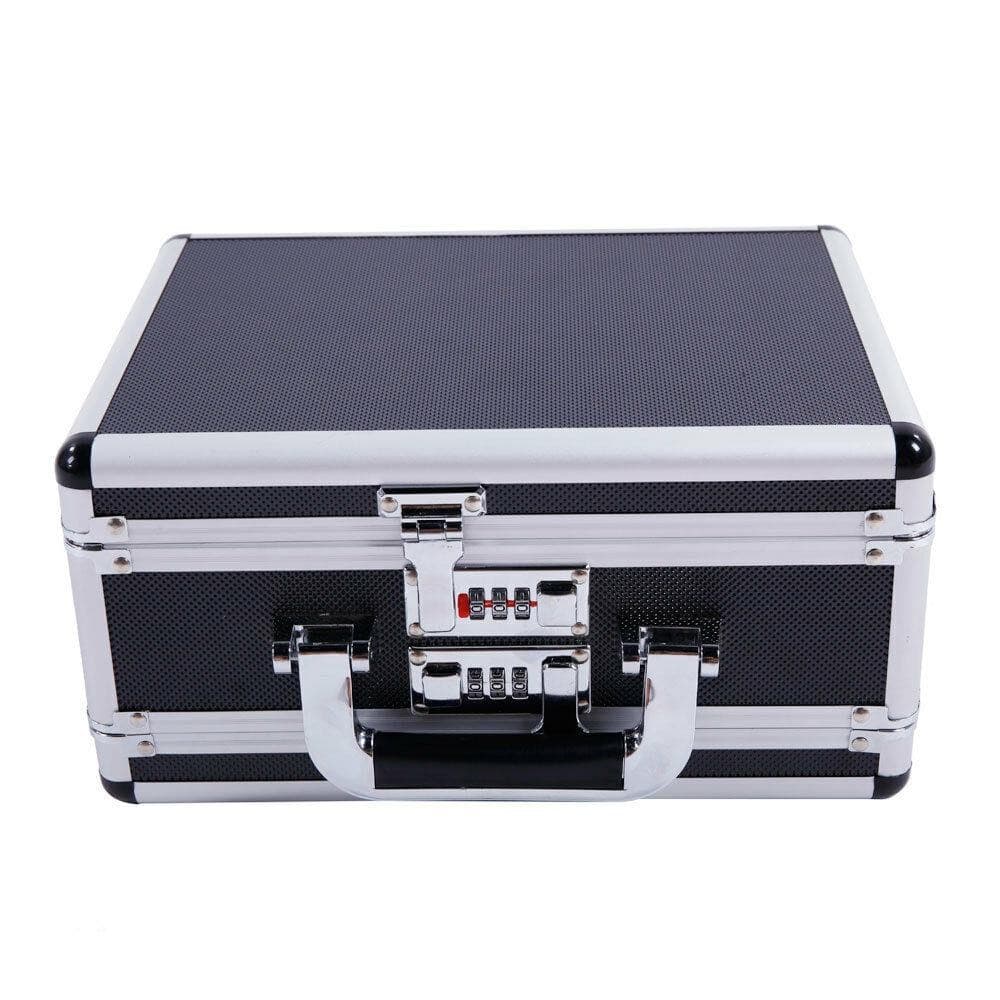 Double Aluminum Pistol Handgunc Carrying Case Digit Password Lock Safe Tool Box 2