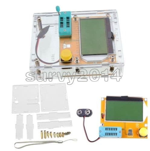 LCR-T4 ATmega328 Digital Transistor Tester 12864 LCD Capacity ESR Meter+Case 4