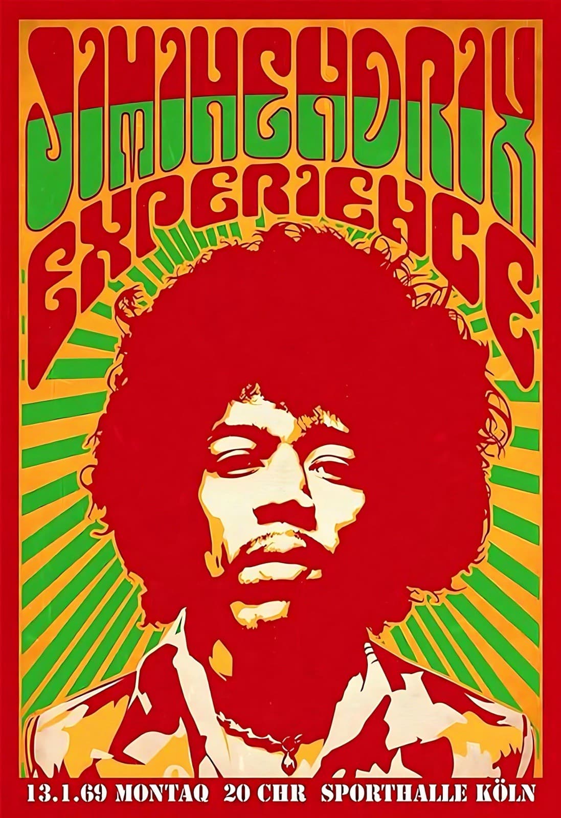 11.69x16.54 The Jimi Hendrix Experience Photo Poster 1969 Colonia Germany