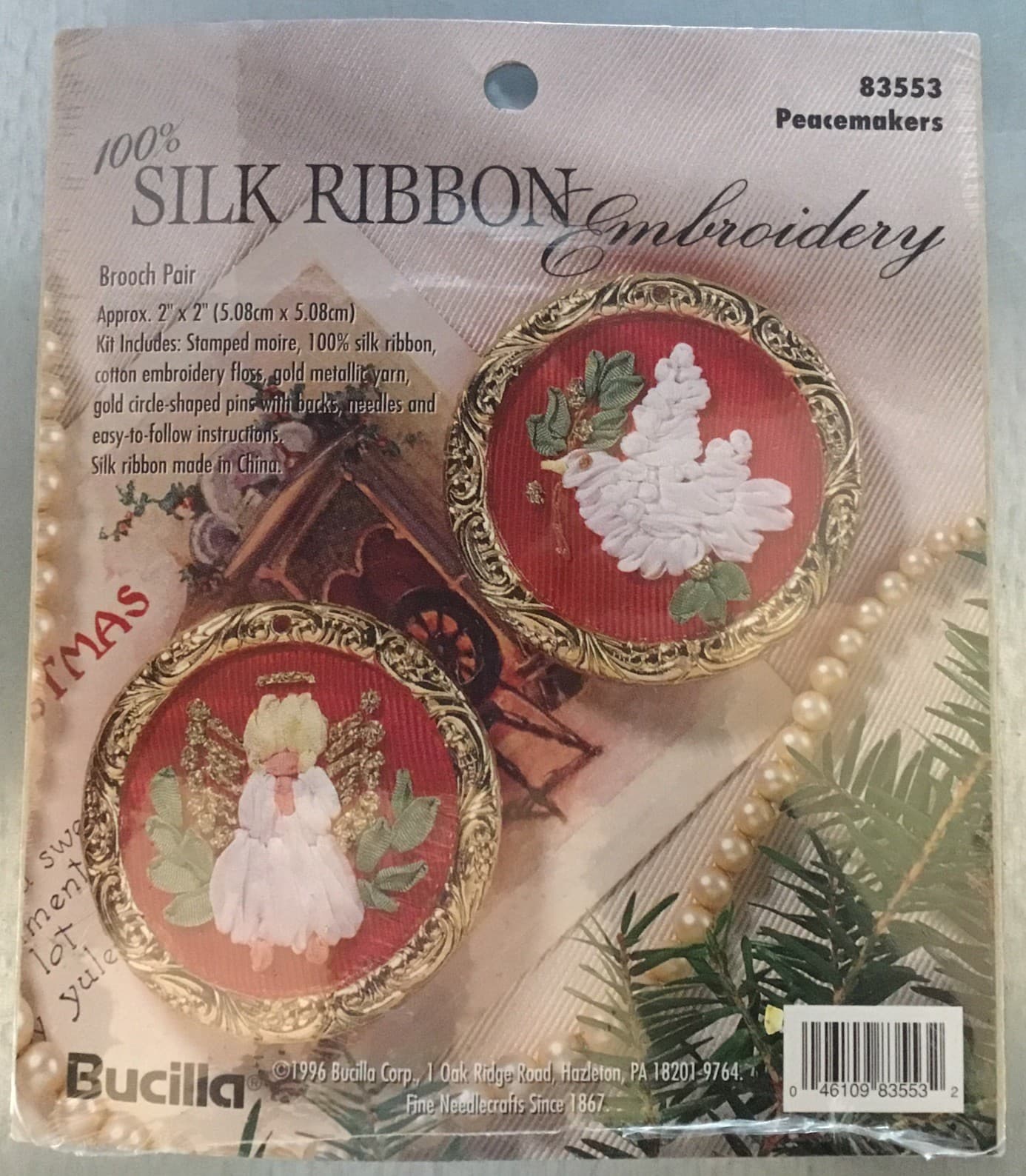 Lot Of 3 Bucilla 100% SILK RIBBON Embroidery Framed Christmas Ornaments Kits 3