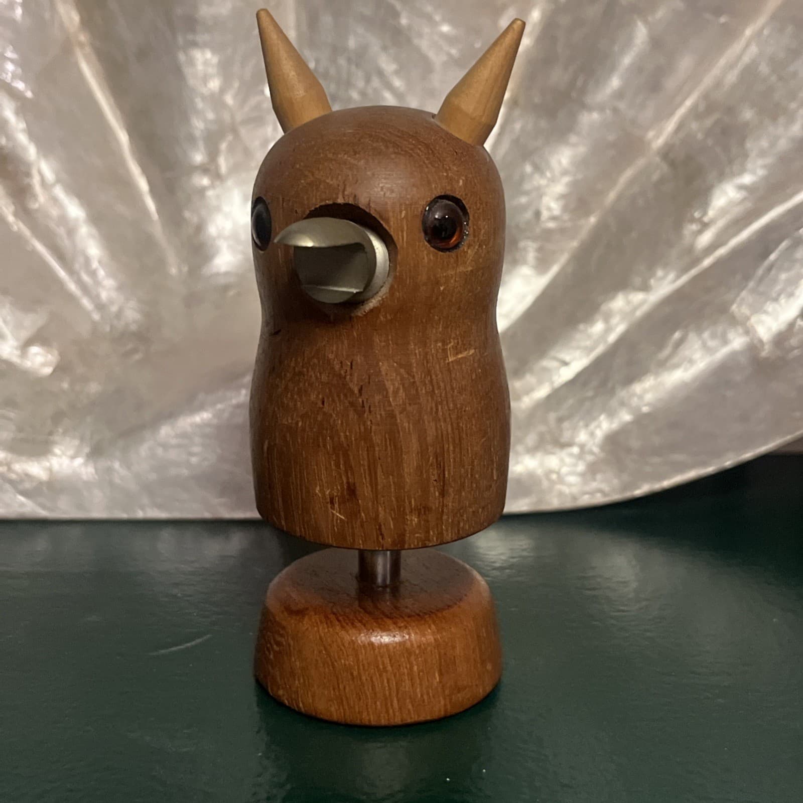 Made In Denmark VTG Teak Critter Corkscrew & Bottle Opener 4” MCM Danish Modern 2