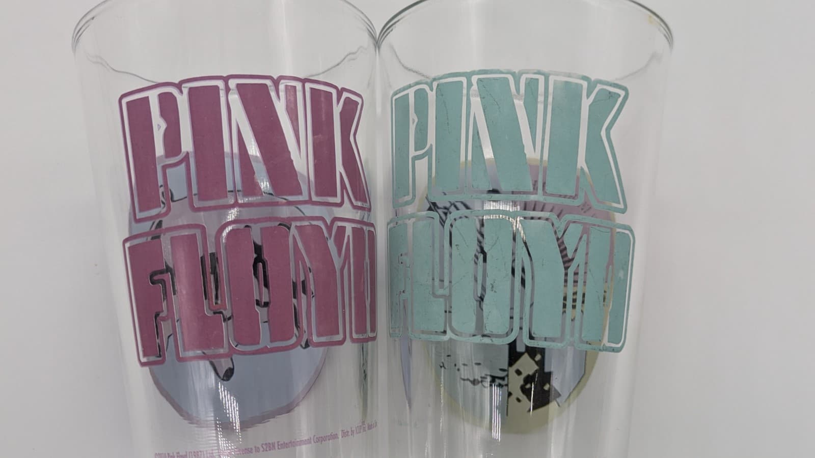 SET 2 16oz Pint Glasses Pink Floyd Wish You Were Here 2007  5