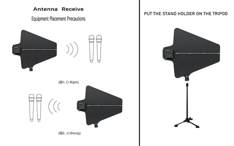 UHF Active Antenna Paddle For wireless microphone Antenna Distribution System 4