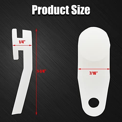  Traverse Rod Slides Curtain Replacement, 50 Pieces White Plastic Curtain 50pcs 4