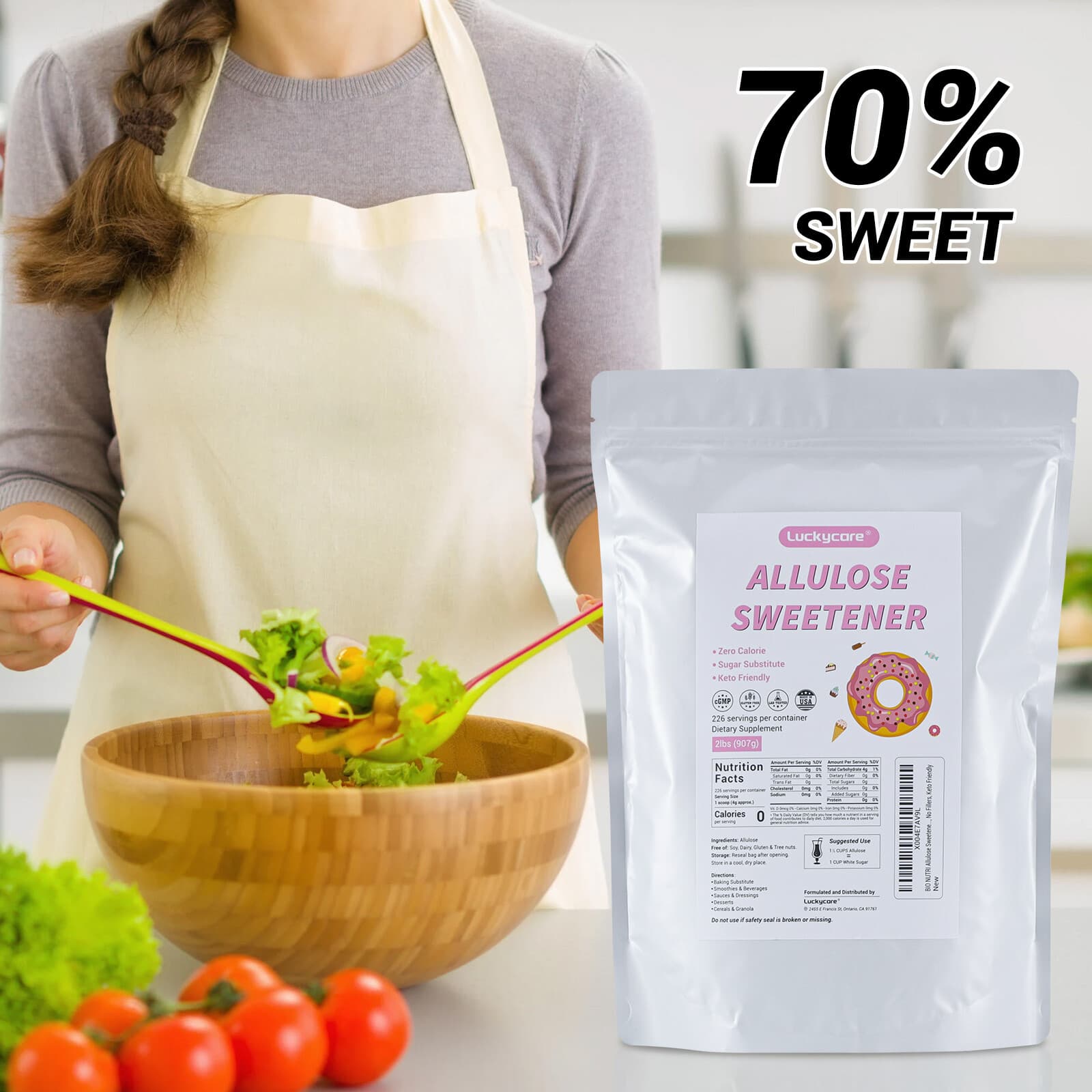Allulose Sweetener (2lb) - KETO Sugar, Natural Zero Calorie Sugar Alternative 4