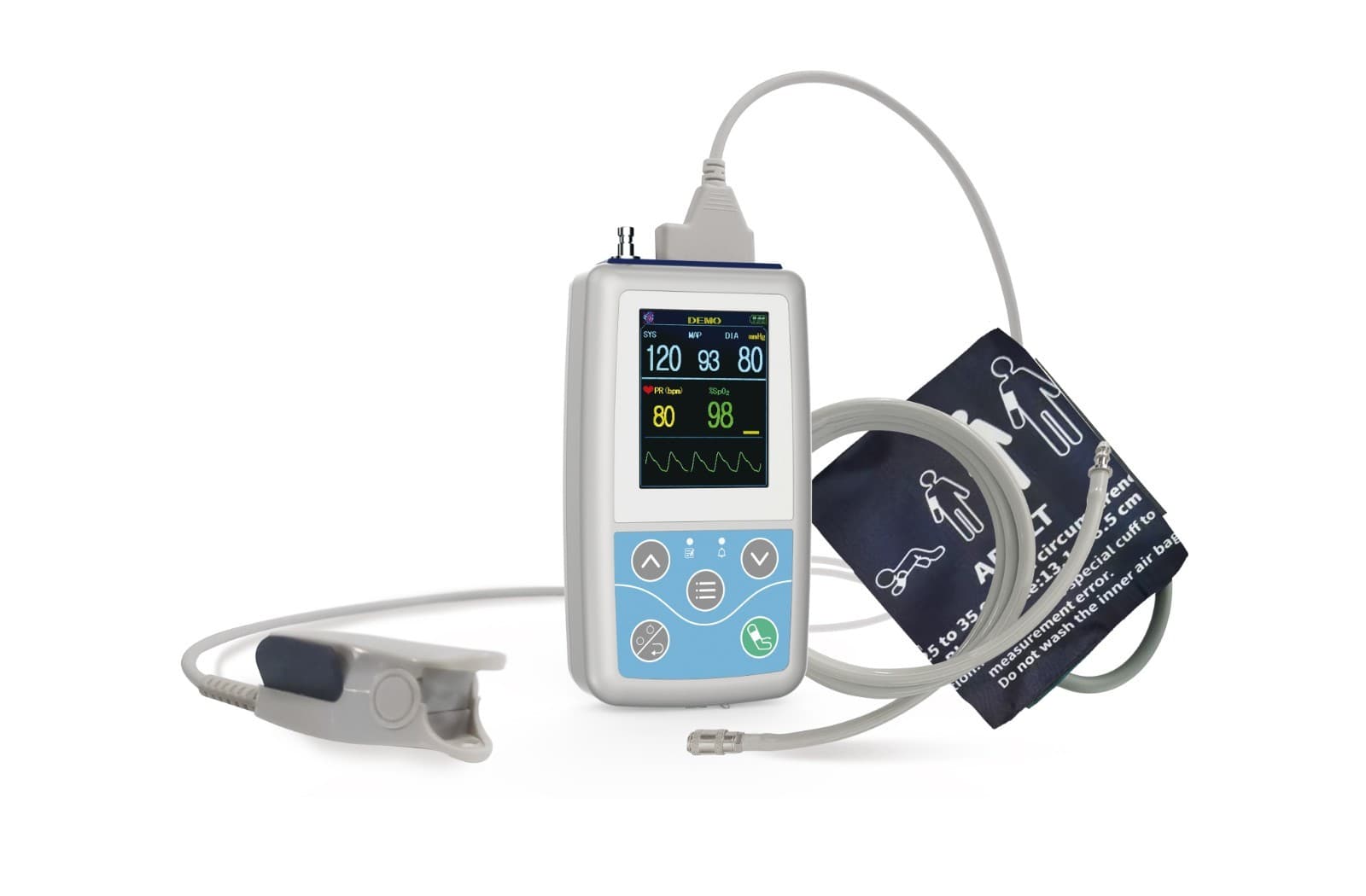 US Stock PM50 Ambulatory Blood Pressure Patient Monitor SPO2 Pulse Rate Software 4