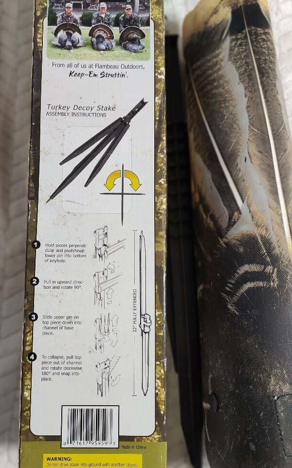 Flambeau Jakester Fantail Strutting Jake Turkey Tail Decoy With Ground Stakes Ne 4