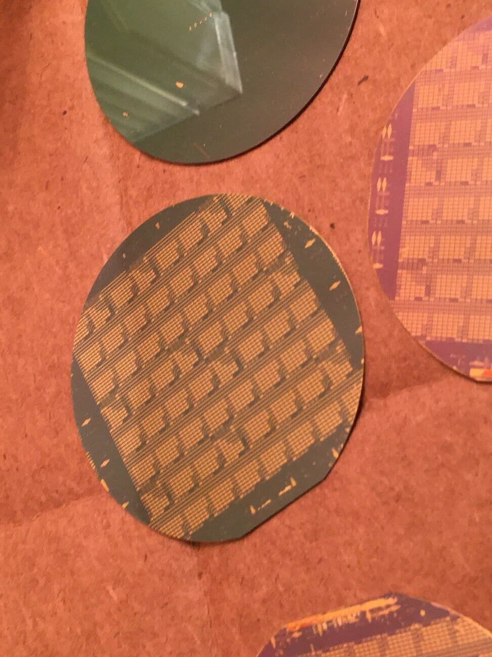 2" Gold Silicon Wafer Unique Extremely Rare RF NAND Vintage CPU Chip 3