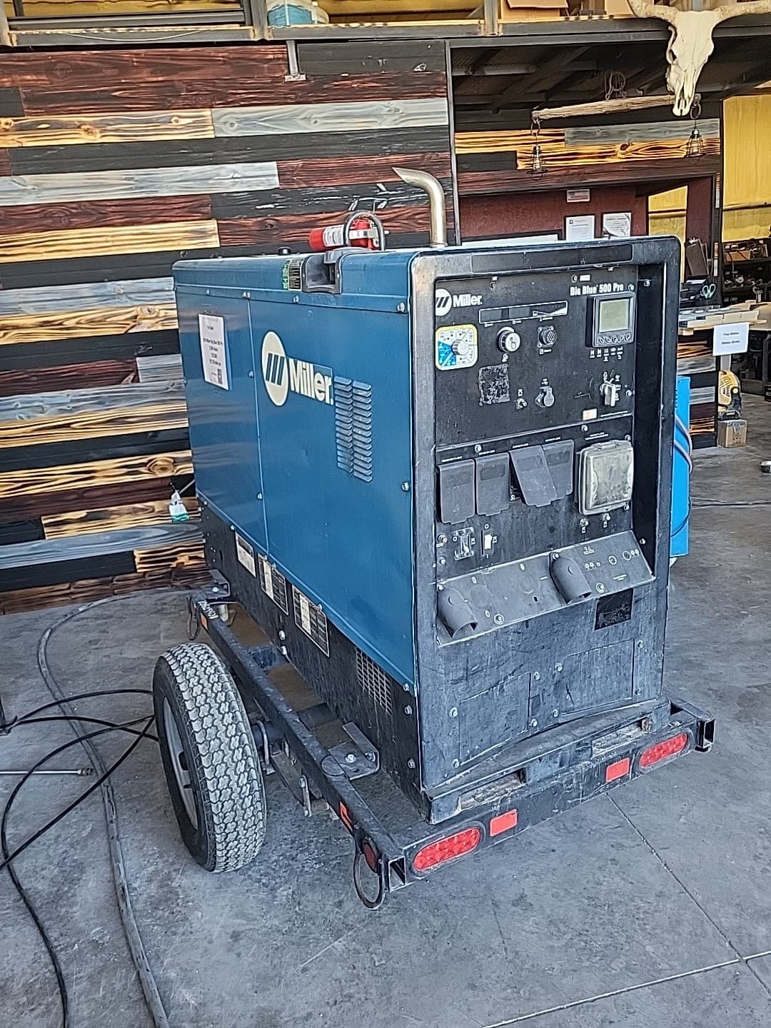 2018 Miller Big Blue 500 Pro With Trailer Kubota V2403 Diesel Engine 5522 Hours 2