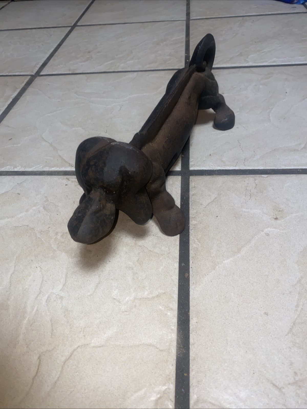 Vintage Cast Iron Dutch Hound Dog Boot Scraper 12 Lbs 2