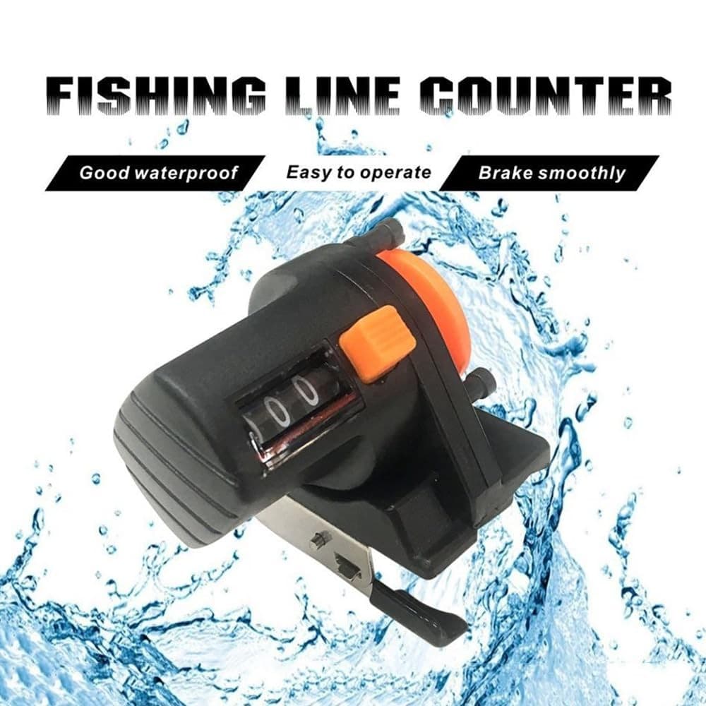 Fishing Line Counter, ABS Plastic, Depth Counter, Fits Most Fish Rods, Tackle 5