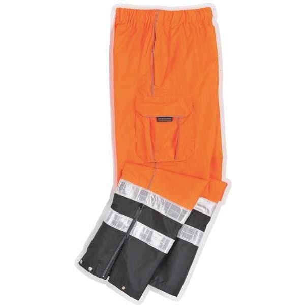 Kishigo Rwp107-4X-5X Rain Pants, Polyester, 32 In Inseam, Pull On Closure, 3